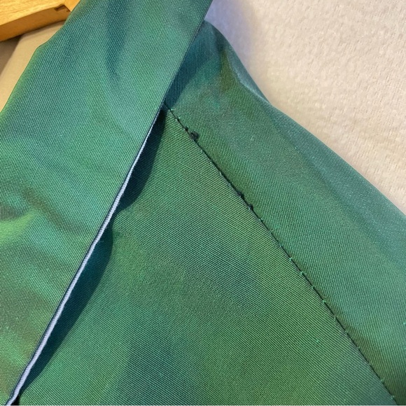 Reversible Vintage Bomber Sports Jacket Iridescent Green Tan Retro - Picture 13 of 14